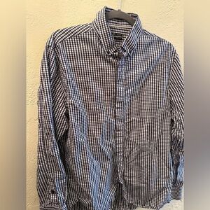 Five Four Blue and White Casual Long Sleeved Button Down Shirt Mens Sz L